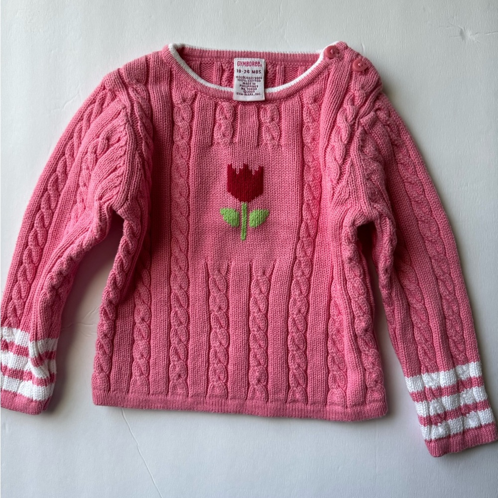 Vintage knit Gymboree baby girl sweater 18-24 Mths